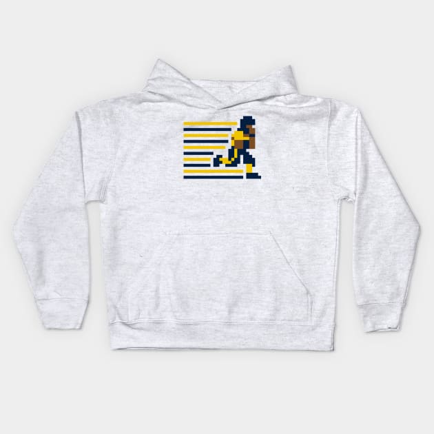 Tecmo Running Back - Michigan Kids Hoodie by The Pixel League